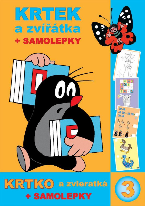 Omalovánka A4 book Krtek a zvířatka + samolepky