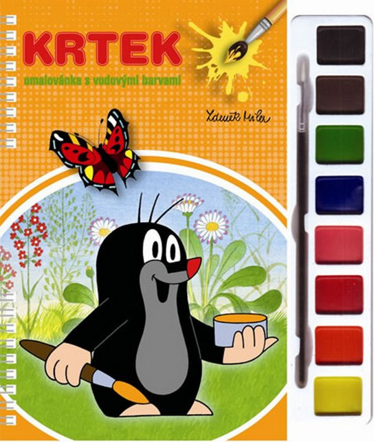 Krtek Omalovánky s vodovými barvami a štětcem Miler Zdeněk