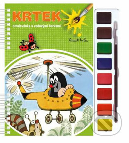 Omalovánky s barvami a štětcem Krtek 2