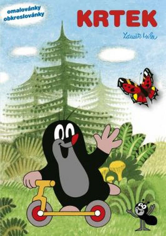 Krtek a motýl Omalovánky Obkreslovánky A5