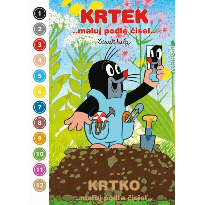 Krtek Maluj podle čísel Omalovánky A5 Zdeněk Miler