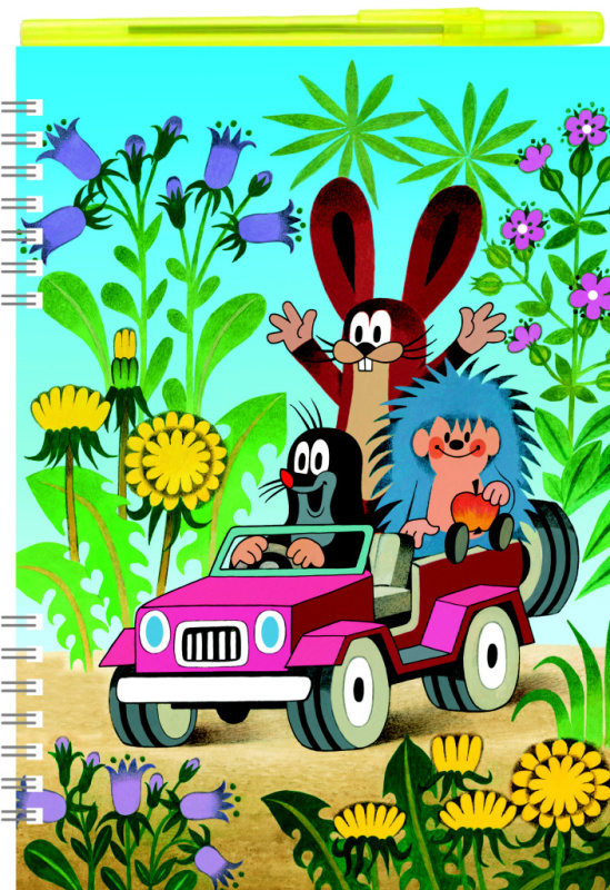 Nakladatelství Akim s.r.o. Notes se spirálou A5 Krtek a auto