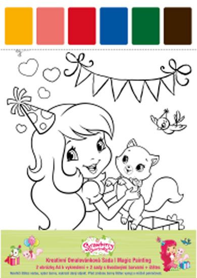 Strawberry: Kreativní omalovánková sada Magic Painting - kniha z kategorie Omalovánky
