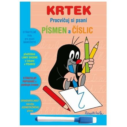 Stíratelný sešit Krtek 1 - Procvičuj si psaní písmen a číslic
