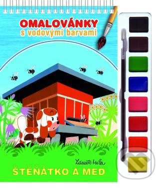Štěňátko a med (Omalovánky s vodovými barvami a štětcem) - kniha z kategorie Omalovánky