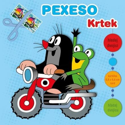 Pexeso v sešitu Krtek a motorka s maxi kartičkami