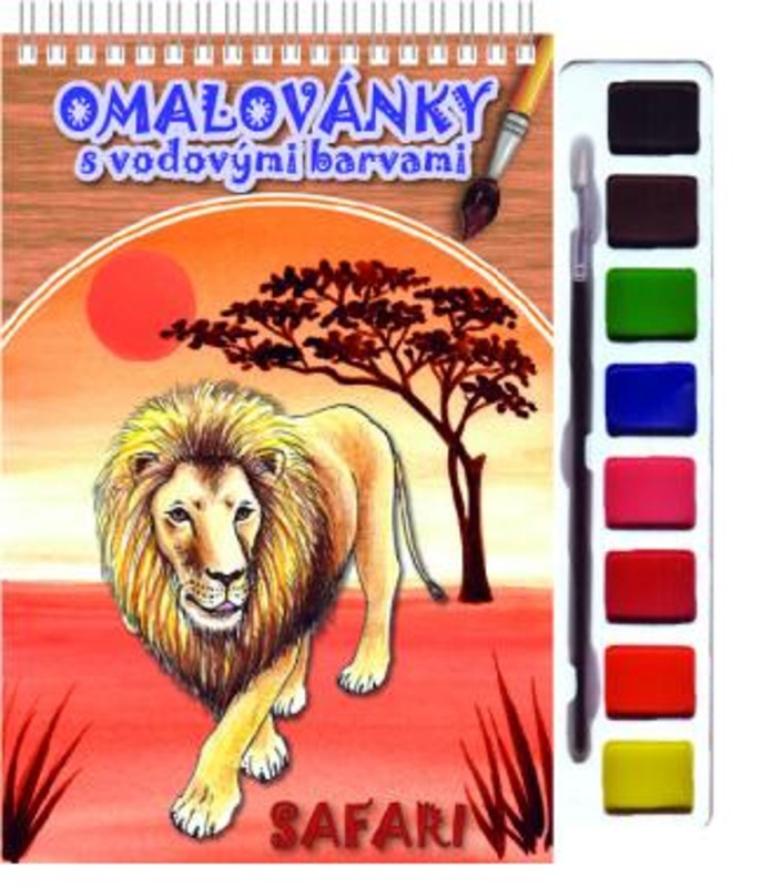 Safari - Omalovánky s vodovými barvami AKIM nakladatelství, s.r.o.
