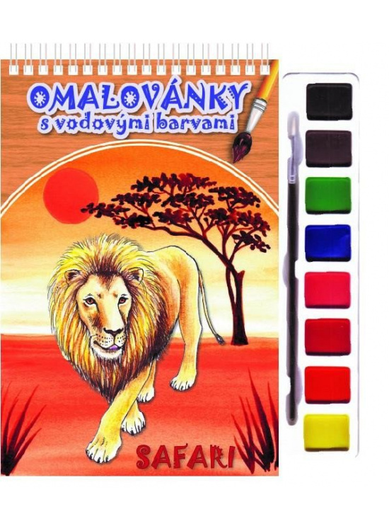 Safari - Omalovánky s vodovými barvami AKIM nakladatelství, s.r.o.