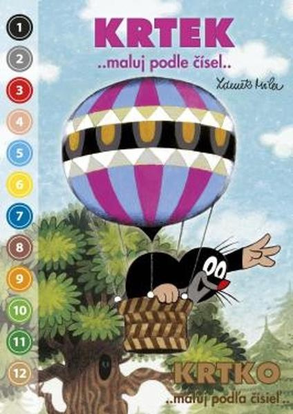 Krtek 2 Maluj podle čísel Omalovánky Zdeněk Miler