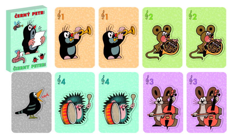 Karty Černý Petr Krtek hudebníci