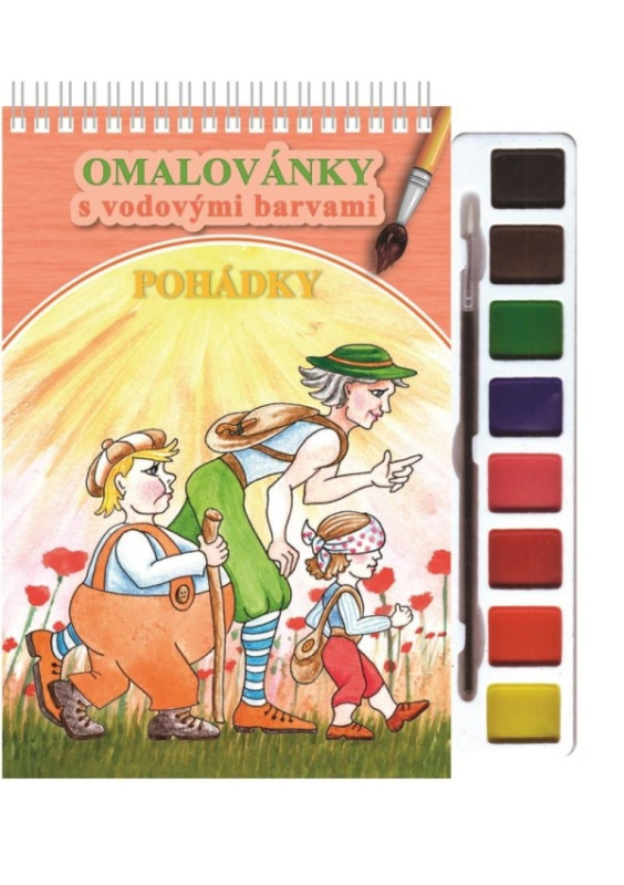 Pohádky - Omalovánky s vodovými barvami a štětcem Ing. Monika Zralá - Nakladatelství  Akim T.M.