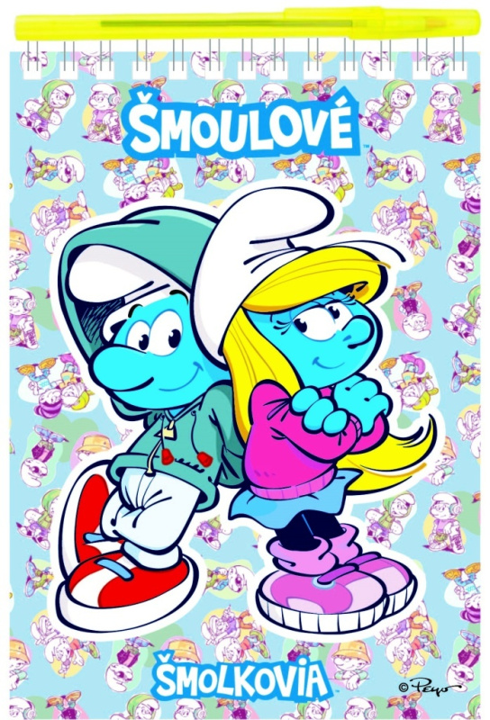 Poznámkový blok Šmoulové s perem