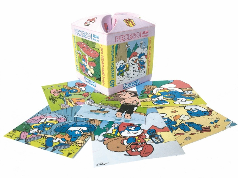 Pexeso Šmoulové Maxi - papírová společenská hra