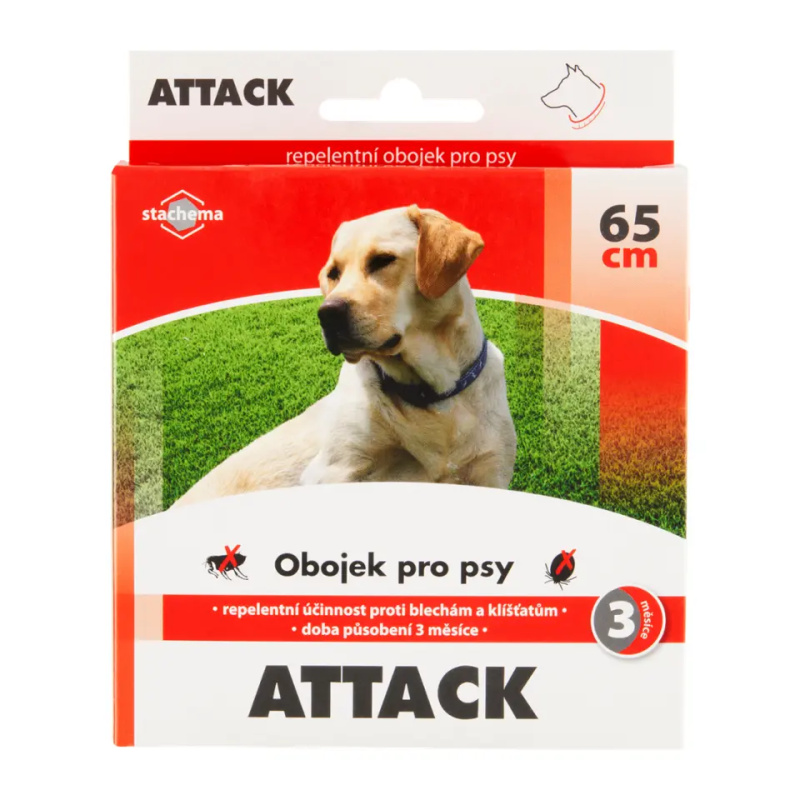 Attack obojek antiparazitární pes 65 cm