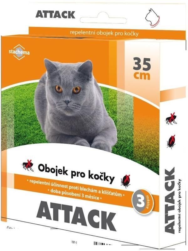 Attack obojek antiparazitární kočka 35 cm