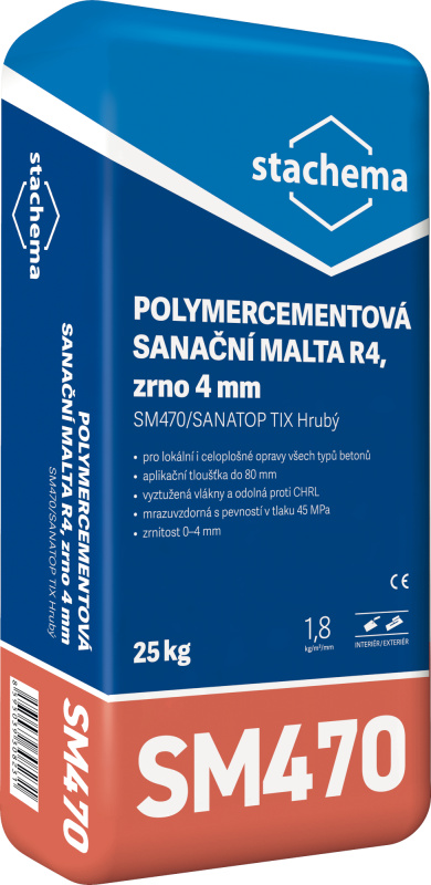 Hmota reprofilační Stachema SM470 / SANATOP TIX hrubá 25 kg