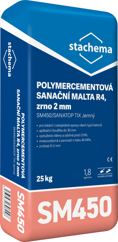 Hmota reprofilační Stachema SM450 / SANATOP TIX jemná 25 kg