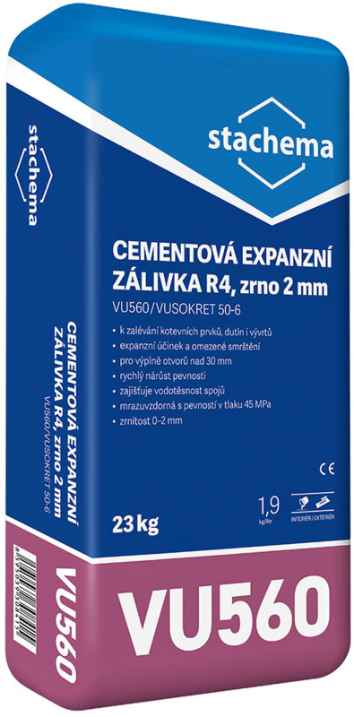 Zálivka expanzní cementová Stachema VU560 23 kg