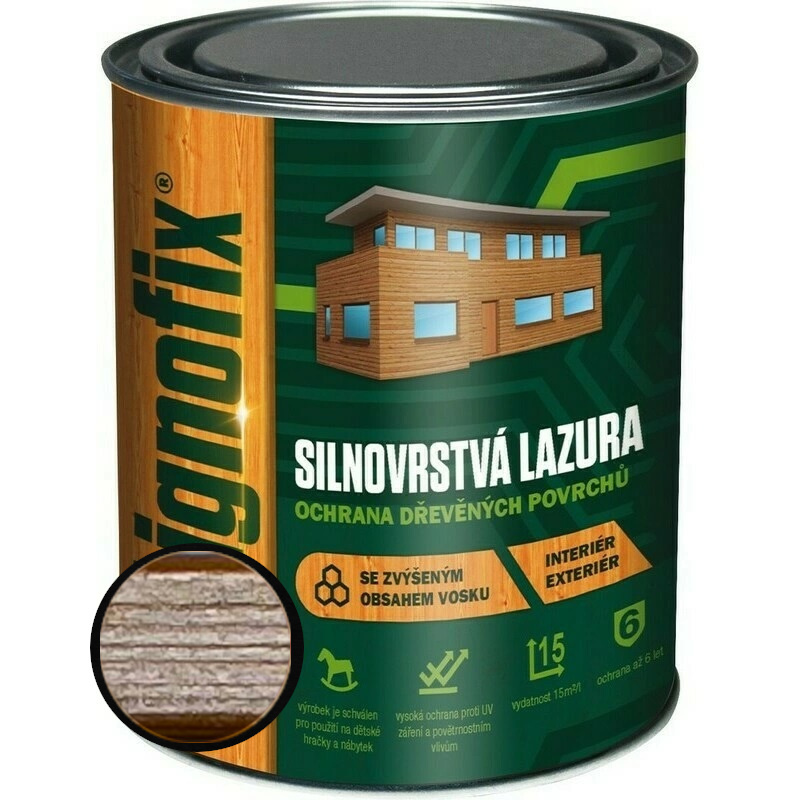 Lazura silnovrstvá Lignofix zlatý dub 2,5 l