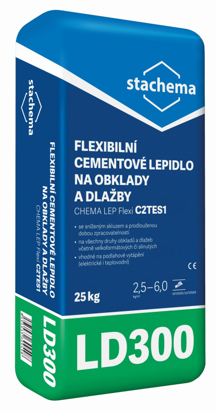 Lepidlo cementové C2TE S1 Stachema LD300/CHEMA LEP Flexi 25 kg