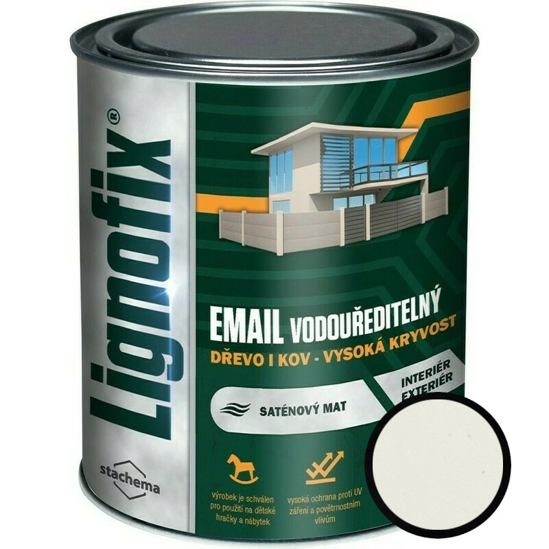 Barva vrchní LignofixEMAIL vodouředitelný slonová kost 2,5 l