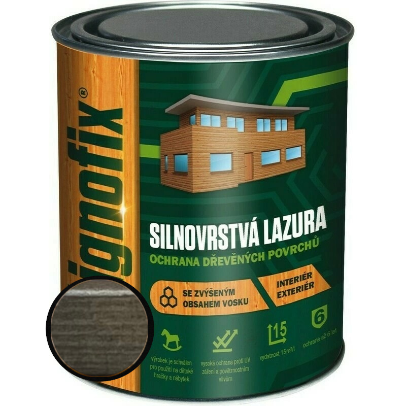 Lazura silnovrstvá Lignofix antik šedý 2,5 l