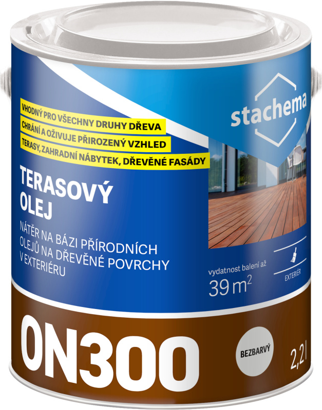 Olej terasový Stachema ON300 / Lignofix TERASOVÝ OLEJ modřín 2,2 l