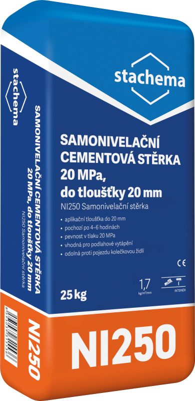 Stěrka samonivelační cementová StachemaNI250 25 kg