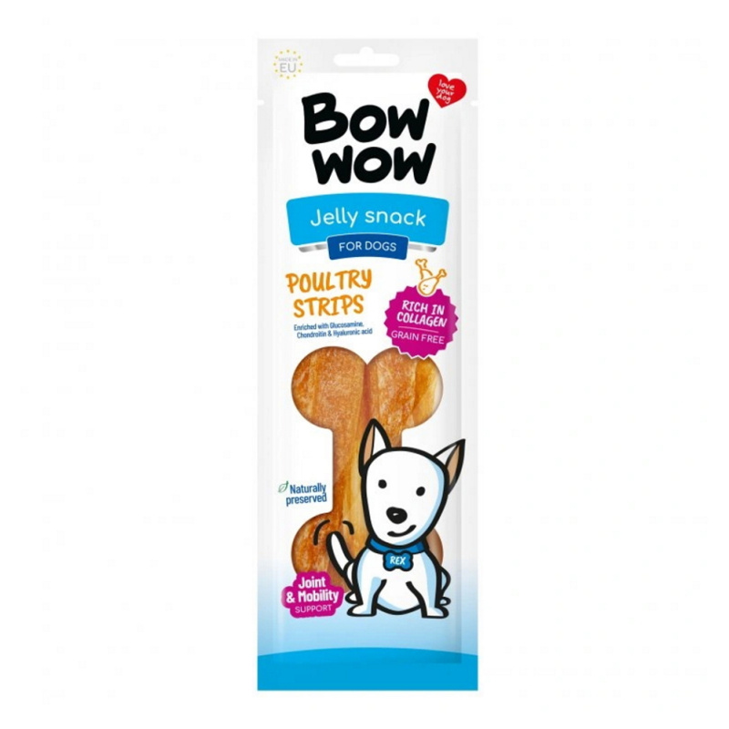 Bow wow poch. Drůbeží stripsy 60 g