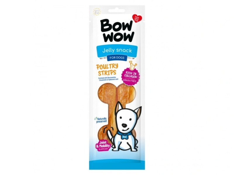 Bow wow poch. Drůbeží stripsy 60 g