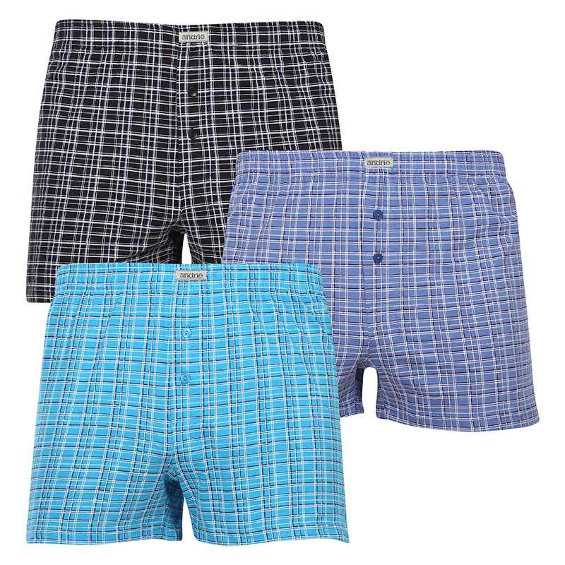 3PACK pánské trenky Andrie vícebarevné (PS 5644) L, trenýrky