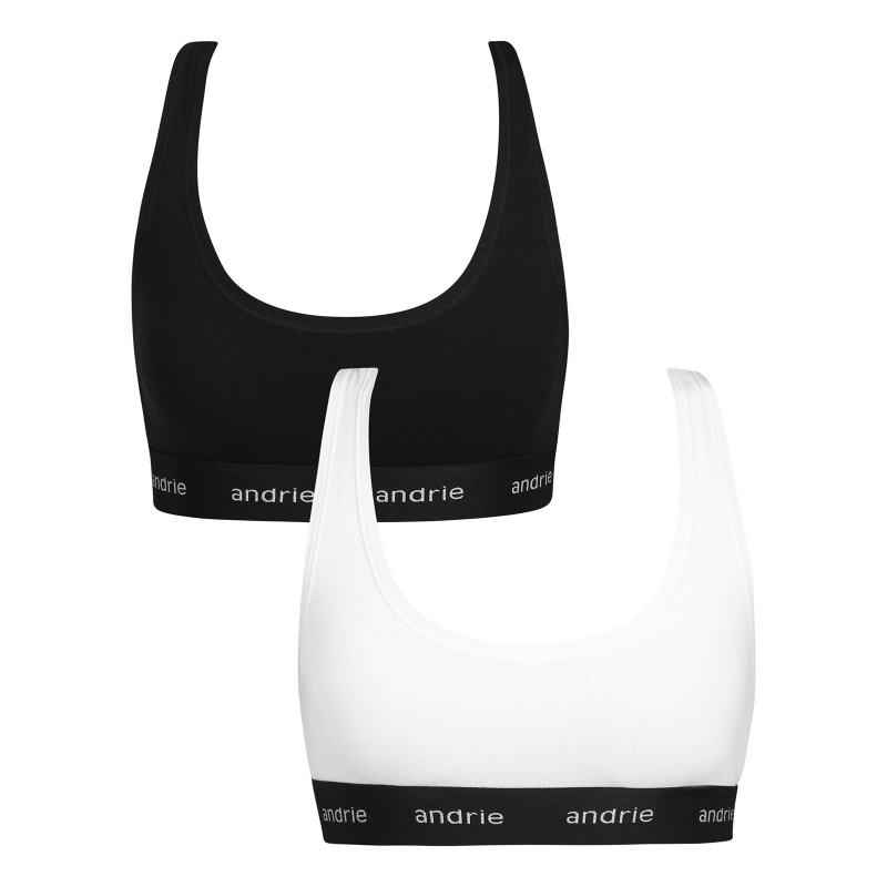 2PACK dámská podprsenka Andrie vícebarevná (PS 2893-black/white) M