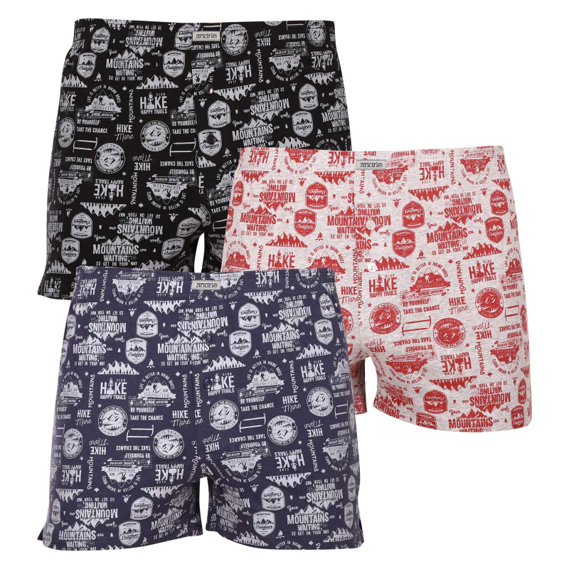 3PACK pánské trenky Andrie vícebarevné (PS 5676) 3XL, trenýrky