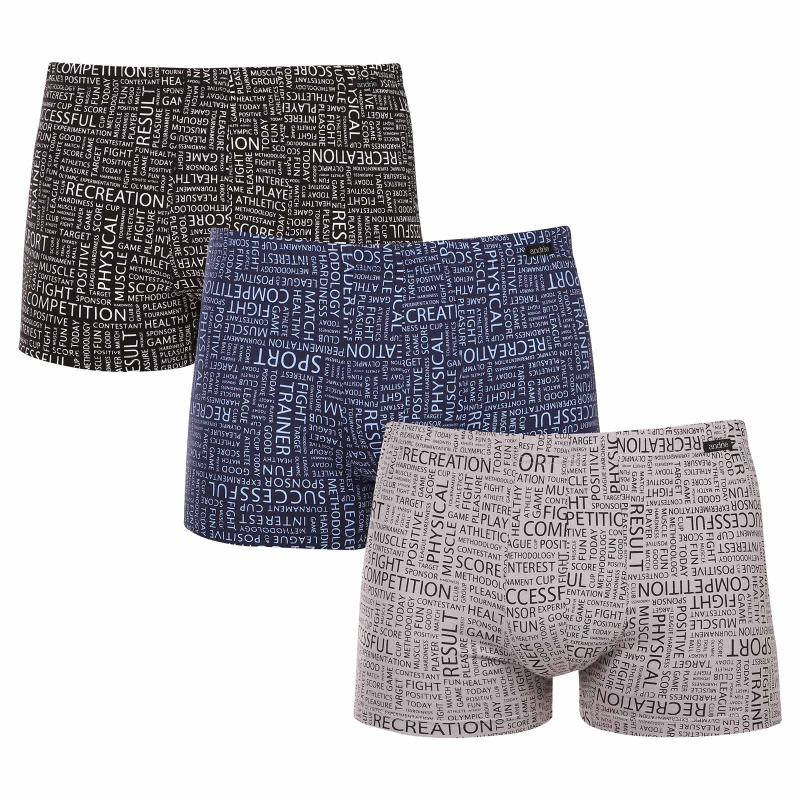 3PACK pánské boxerky Andrie vícebarevné (PS 5696) XL, trenky / trenýrky