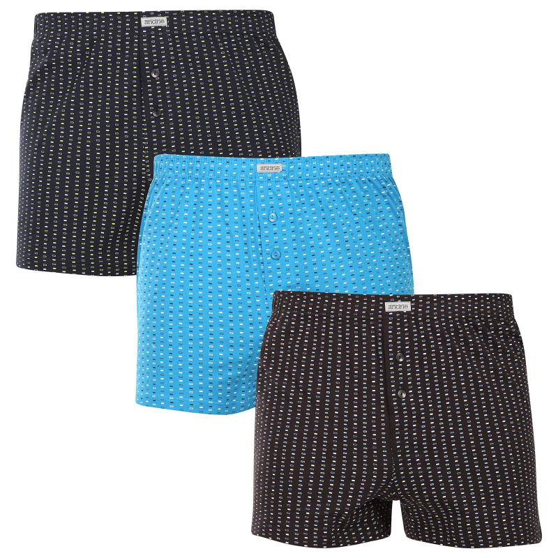 3PACK pánské trenky Andrie vícebarevné (PS 5825) L, trenýrky