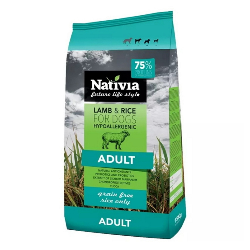 Nativia Dog Adult Lamb&Rice 15 kg