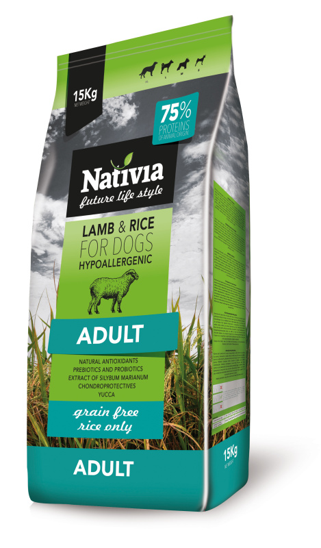 Nativia Dog Adult Lamb&Rice 15 kg