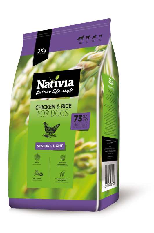 Nativia Dog Senior&Light 3 kg