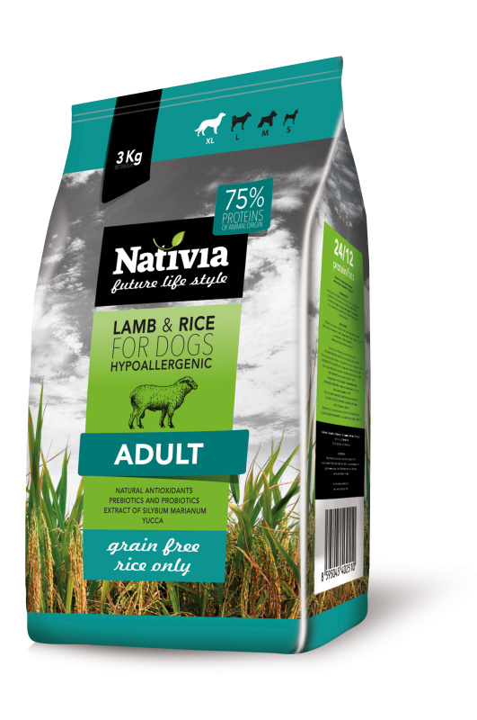 Nativia Dog Adult Lamb&Rice 3 kg