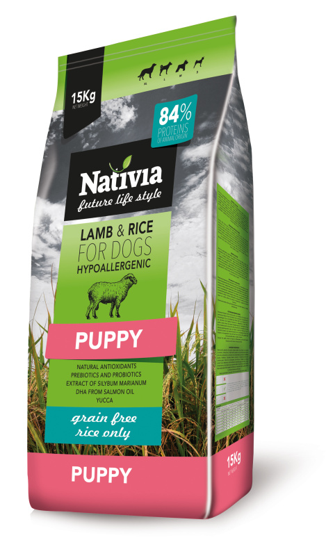 NATIVIA Puppy Lamb & Rice granule pro štěňata 1 ks, Hmotnost balení: 15 kg