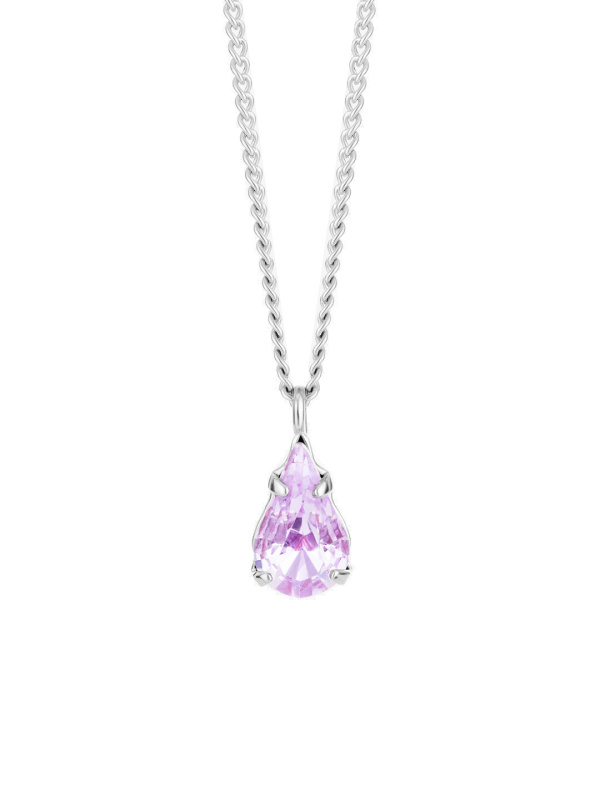 Preciosa Jemný náhrdelník s fialkovým křišťálem Sweet Drop Candy 2468 56