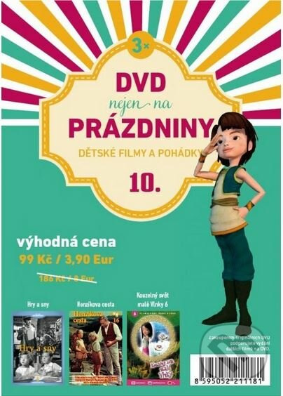 DVD nejen na prázdniny 10: Dětské filmy a pohádky (Hry a sny, Honzíkova cesta, Kouzelný svět malé Vlnky 6) - film z kategorie České a slovenské…