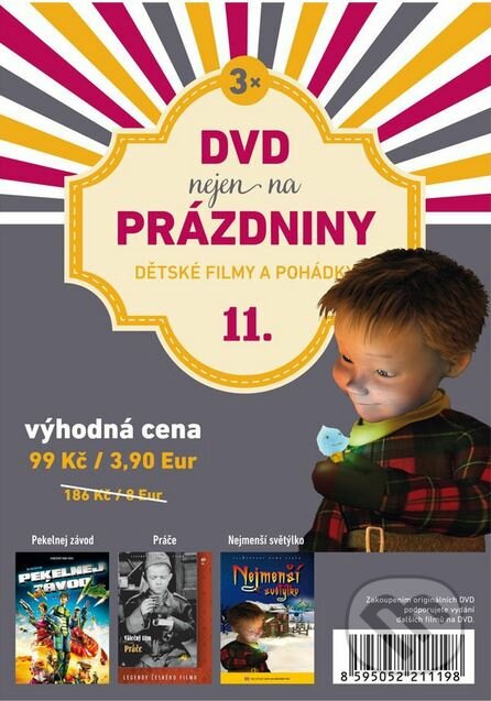 DVD nejen na prázdniny 11: Dětské filmy a pohádky (Pekelnej závod, Práče, Nejmenší světýlko) - film z kategorie České a slovenské pohádky