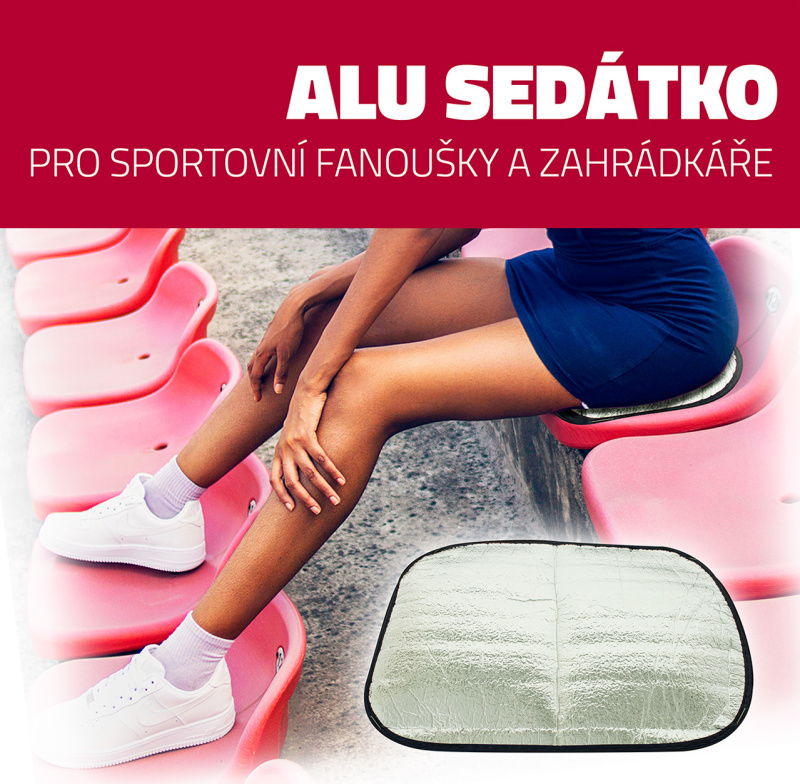 Sedátko YATE Alu 40x30 cm bílé