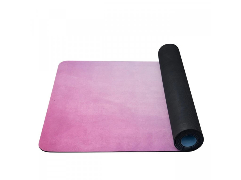 Yoga Mat YATE přírodní guma modrá/růžová