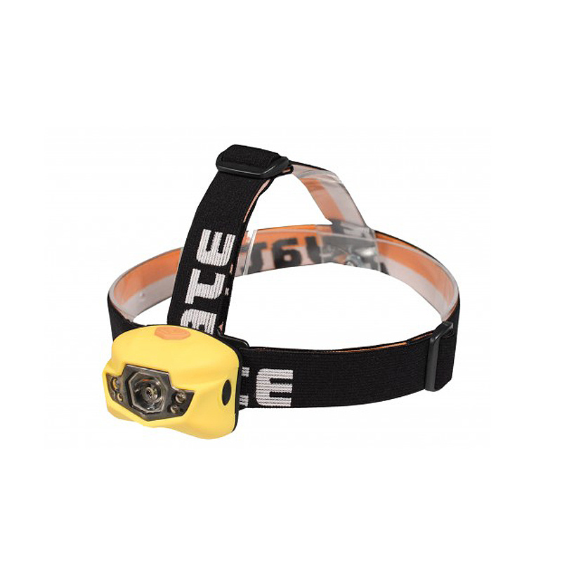 Čelová lampa YATE Panter 3 W CREE+2 LED žlutá