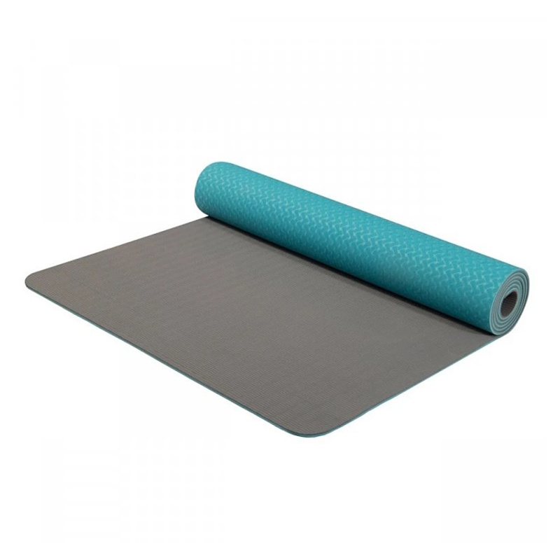 Yoga Mat YATE dvouvrstvá tyrkys/šedá