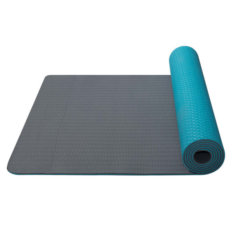Yoga Mat YATE dvouvrstvá tyrkys/šedá