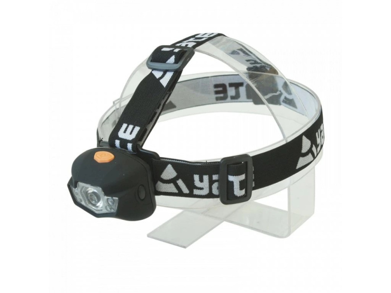Čelová lampa YATE Panter 3 W CREE+2 LED černá