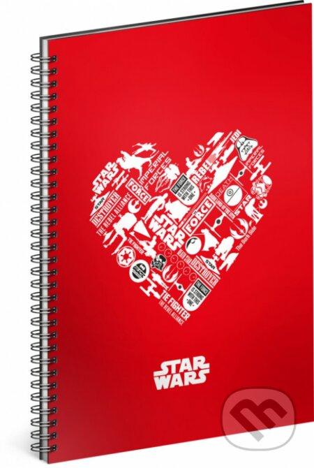 Spirálový blok Star Wars – Red, nelinkovaný, A5 Presco Group
